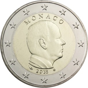 2 Euros MONACO 2018, Prince ALBERT II