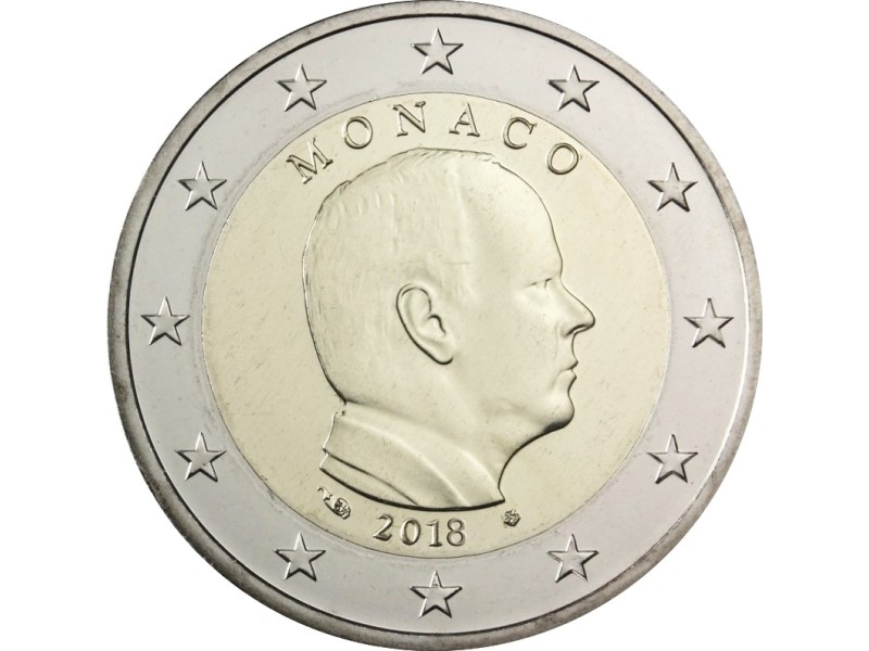 2 Euros MONACO 2018, Prince ALBERT II