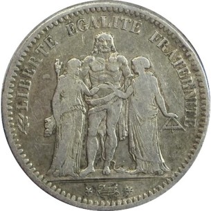 5 Francs HERCULE 1849 Paris
