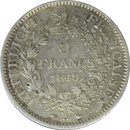 5 Francs HERCULE 1849 Paris