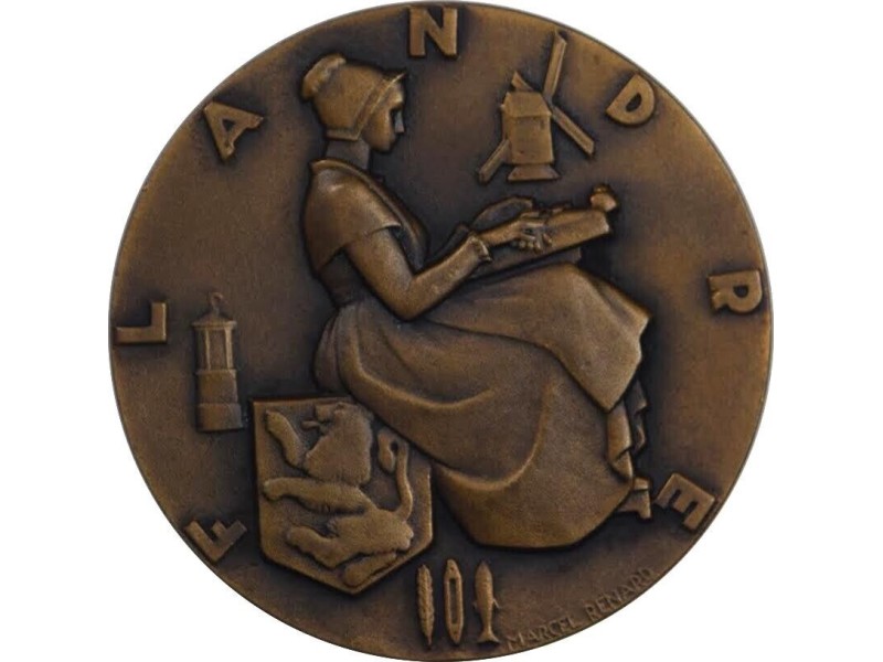 MÉDAILLE " LE FLANDRE" Compagnie General Transatlantique French Line