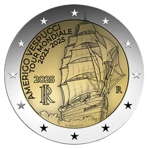 2 Euros ITALIE 2025, Amerigo Vespucci