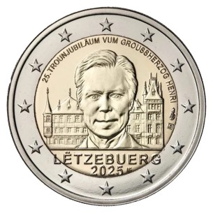2 Euros LUXEMBOURG 2025, GRAND-DUC HENRI
