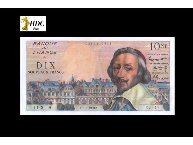 10 Nouveaux Francs RICHELIEU 1960
