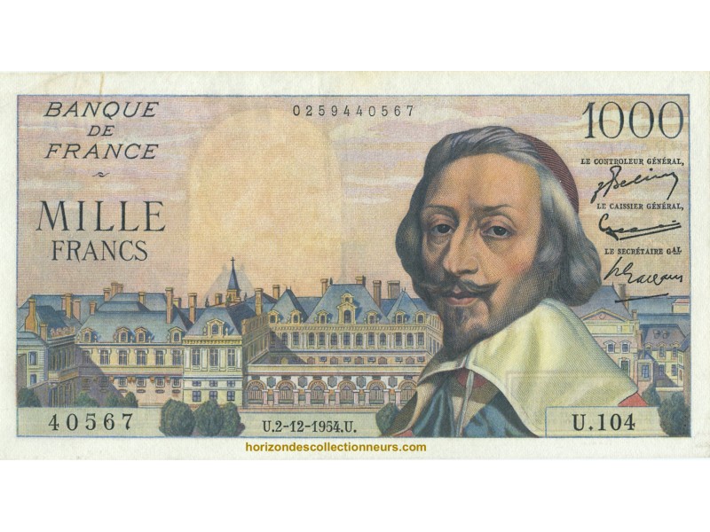 1000 Francs RICHELIEU 1954 F.42.09