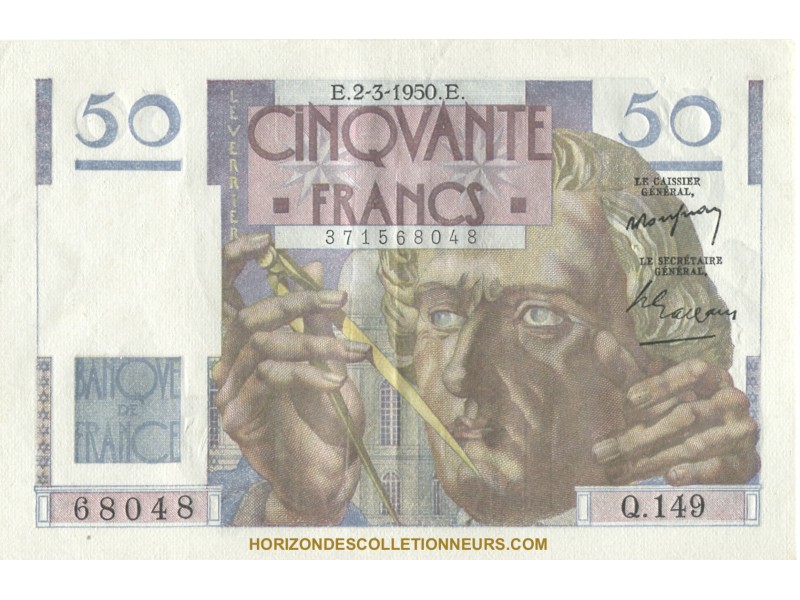 50 Francs LE VERRIER 1950 F.20.14
