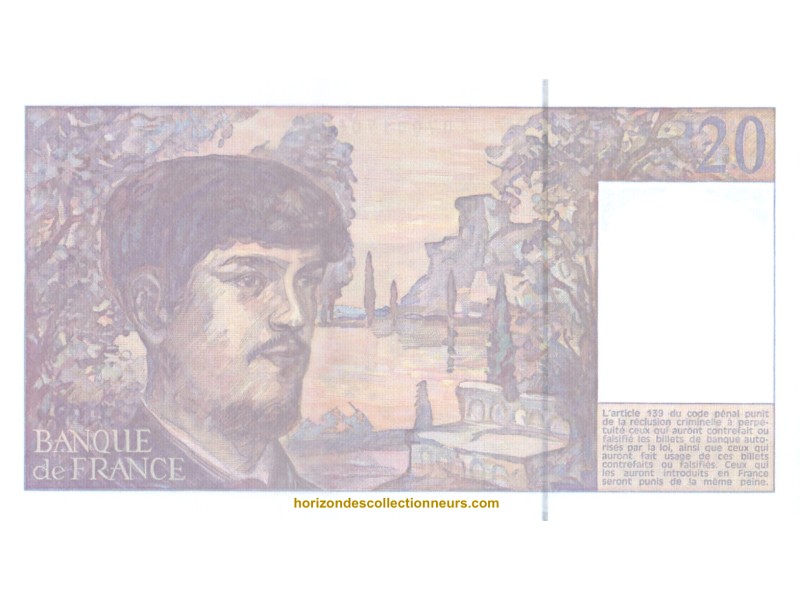 20 Francs DEBUSSY 1990
