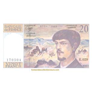 20 Francs DEBUSSY 1990