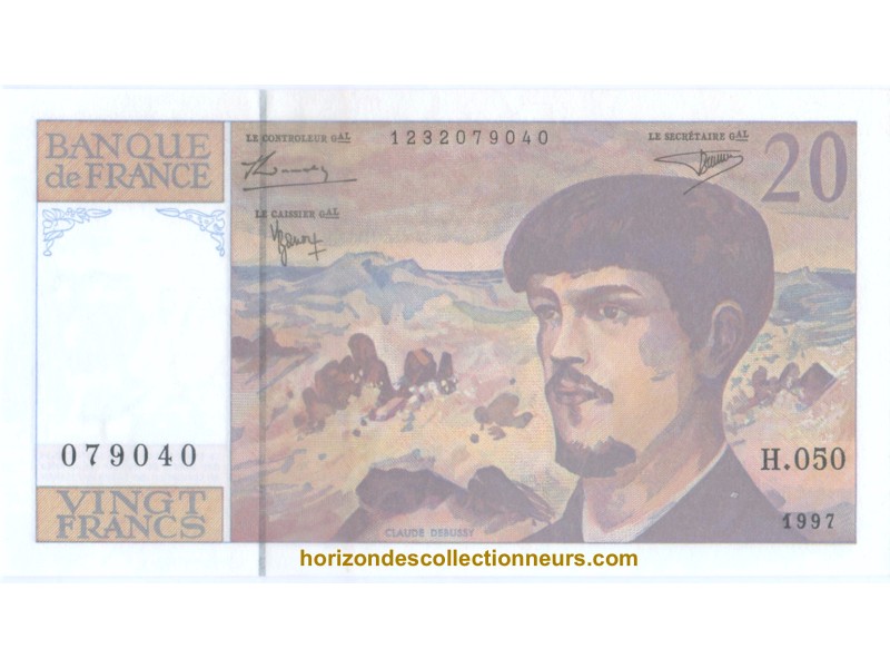 20 Francs DEBUSSY 1997