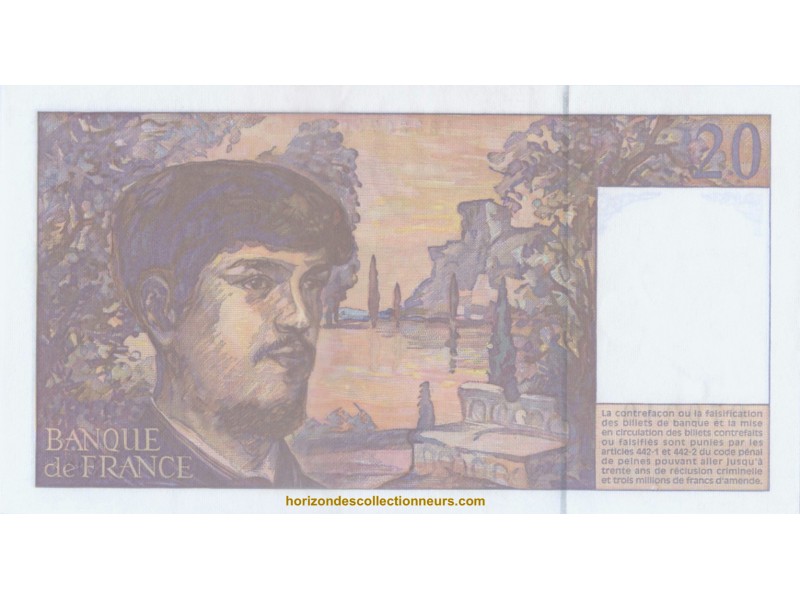 20 Francs DEBUSSY 1997