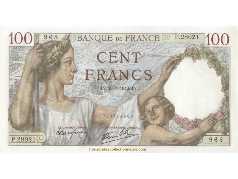 100 Francs SULLY 1939
