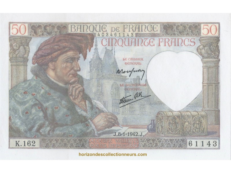 50 Francs JACQUES COEUR 1942 F.19.18