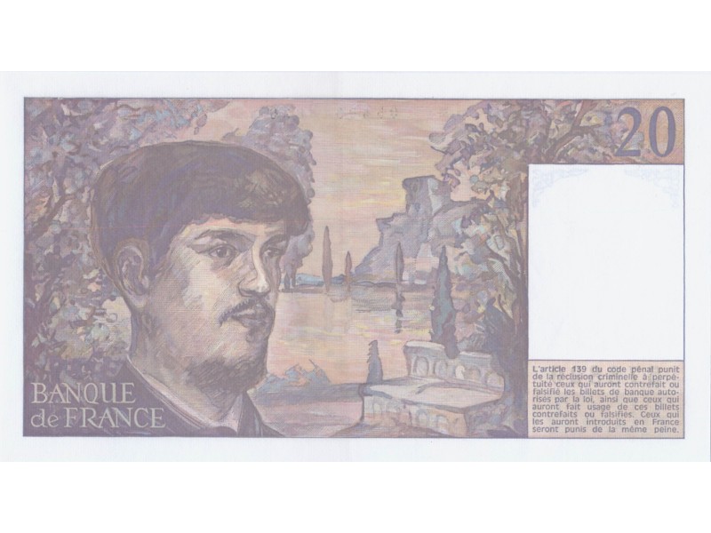 20 Francs DEBUSSY 1987 F.66.08
