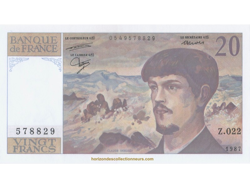 20 Francs DEBUSSY 1987 F.66.08