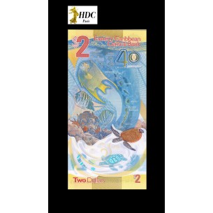 2 Dollars Commémoratif CARAÏBES 2023 P.61-horizondescollectionneurs.com 2