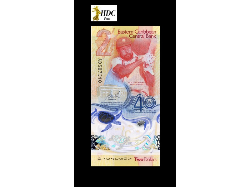 2 Dollars Commémoratif CARAÏBES 2023 P.61-horizondescollectionneurs.com