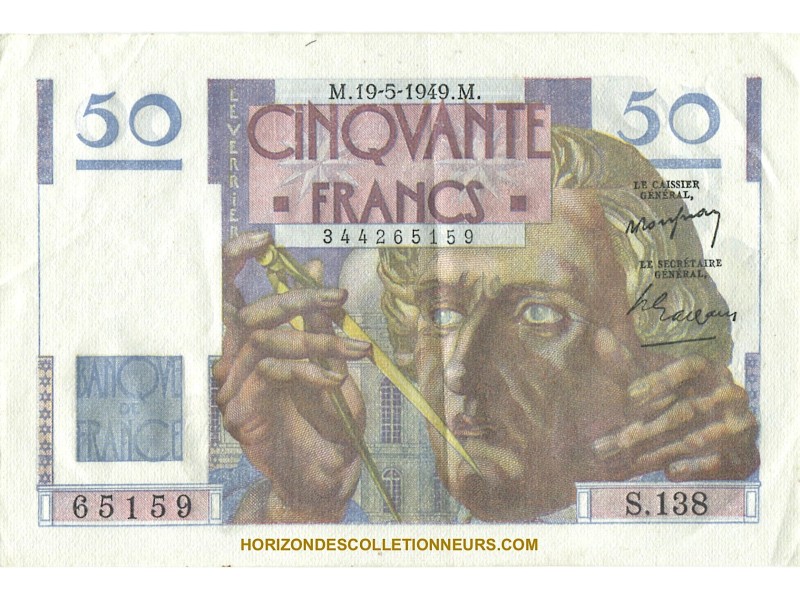 50 Francs LE VERRIER 1949 F.20.12