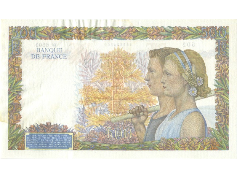 500 Francs LA PAIX 1942 F.32.39