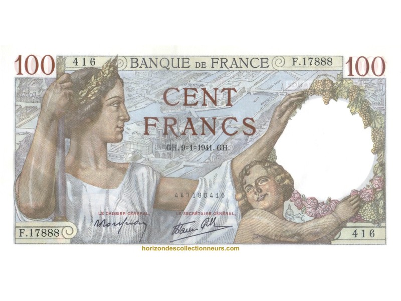 100 Francs SULLY 1941 F.26.44