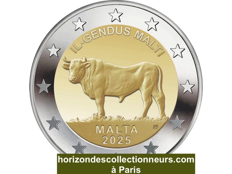 2 Euros MALTE 2025 BU Bœuf maltais