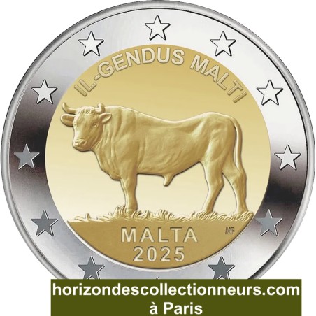 2 Euros MALTE 2025 BU Bœuf maltais