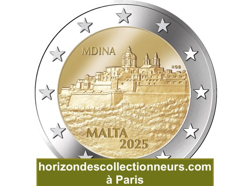 2 Euros MALTE 2025 BU Mdina