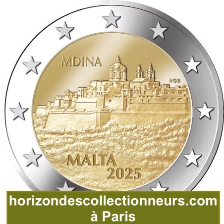 2 Euros MALTE 2025 BU Mdina