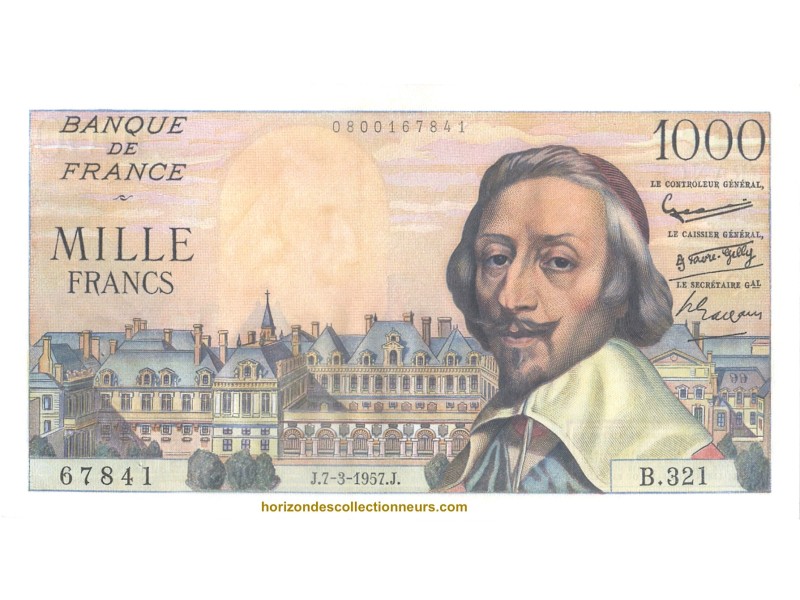 1000 Francs RICHELIEU 1957