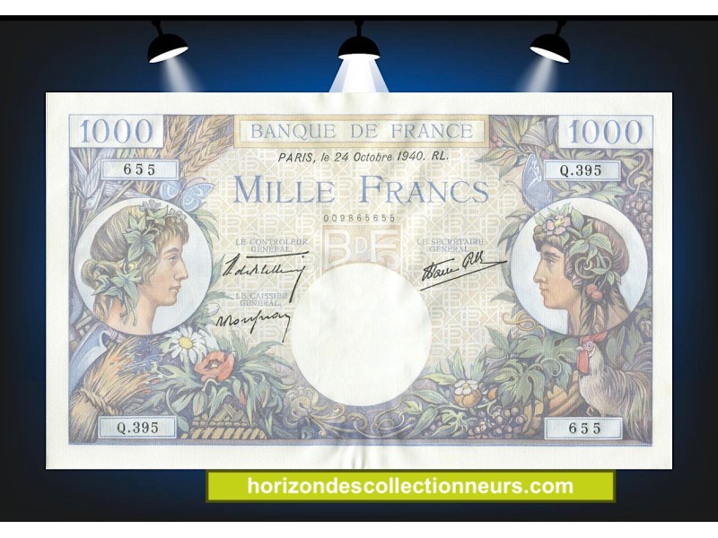 1000 Francs COMMERCE & INDUSTRIE 1940