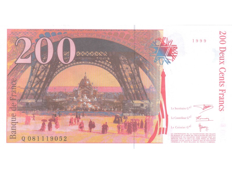 200 Francs GUSTAVE EIFFEL 1999