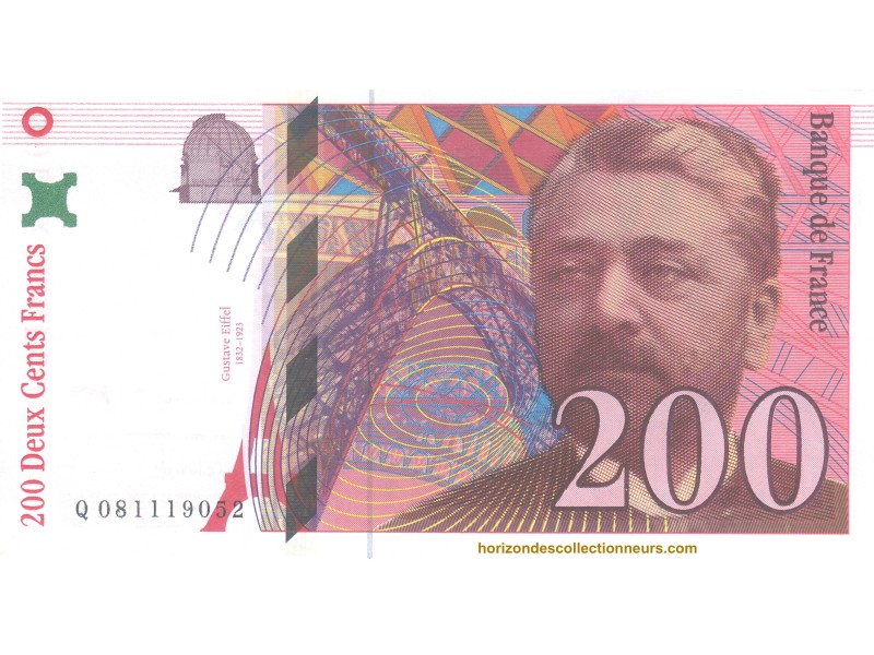200 Francs GUSTAVE EIFFEL 1999 -horizondescollectionneurs.com