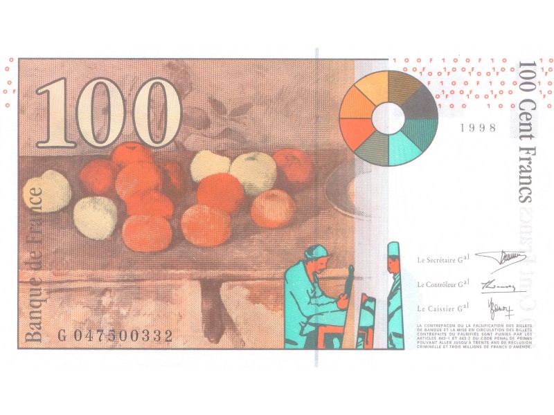 100 Francs CEZANNE 1998