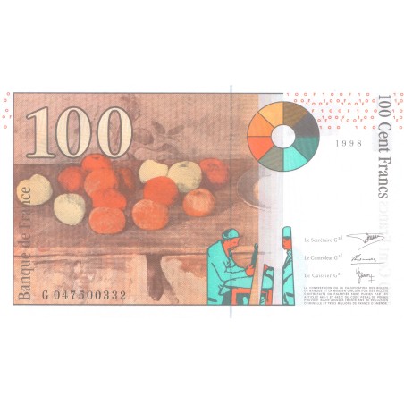 100 Francs CEZANNE 1998