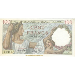 100 Francs SULLY 1942- horizondescollectionneurs.com