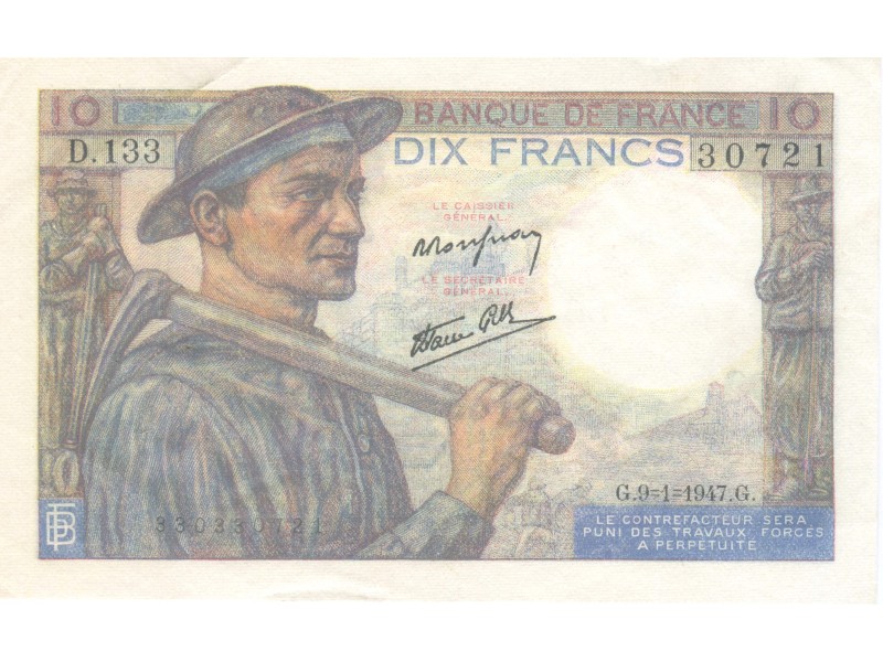 10 Francs MINEUR 1947