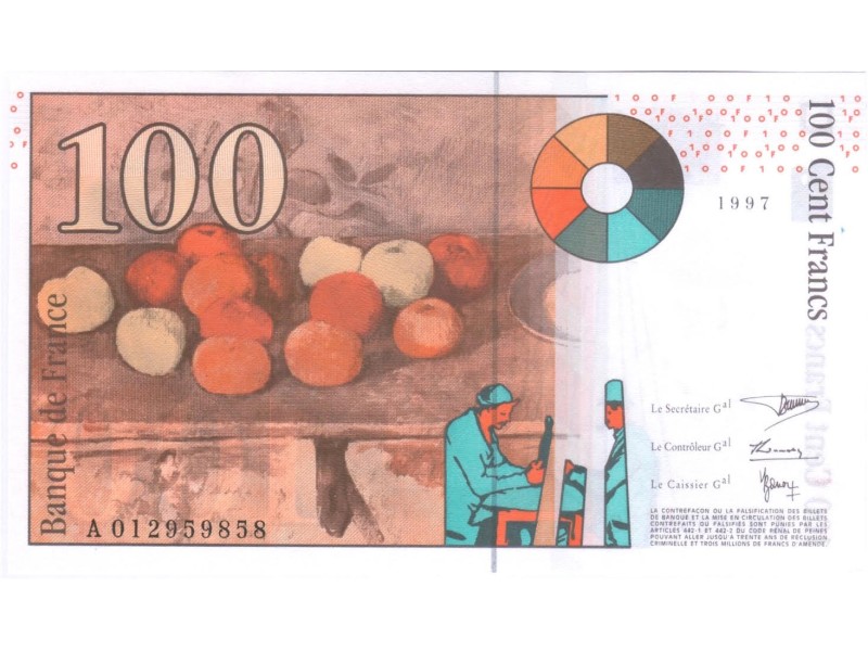 100 Francs PAUL CÉZANNE 1997