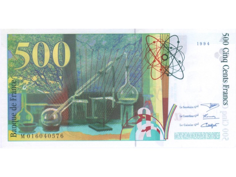 500 Francs PIERRE MARIE CURIE 1994