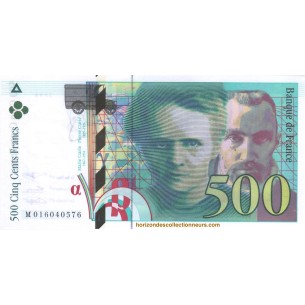 500 Francs PIERRE MARIE CURIE 1994