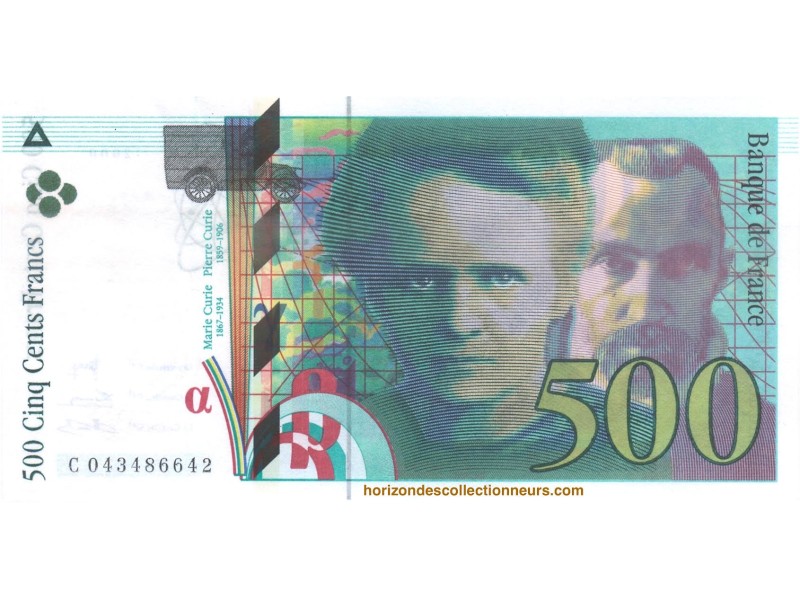 500 Francs PIERRE MARIE CURIE 2000