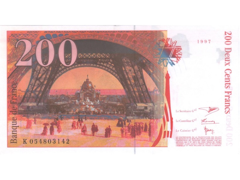 200 Francs GUSTAVE EIFFEL 1997