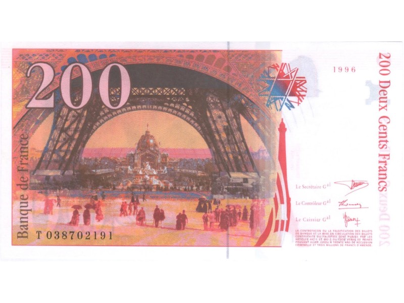 200 Francs GUSTAVE EIFFEL 1996