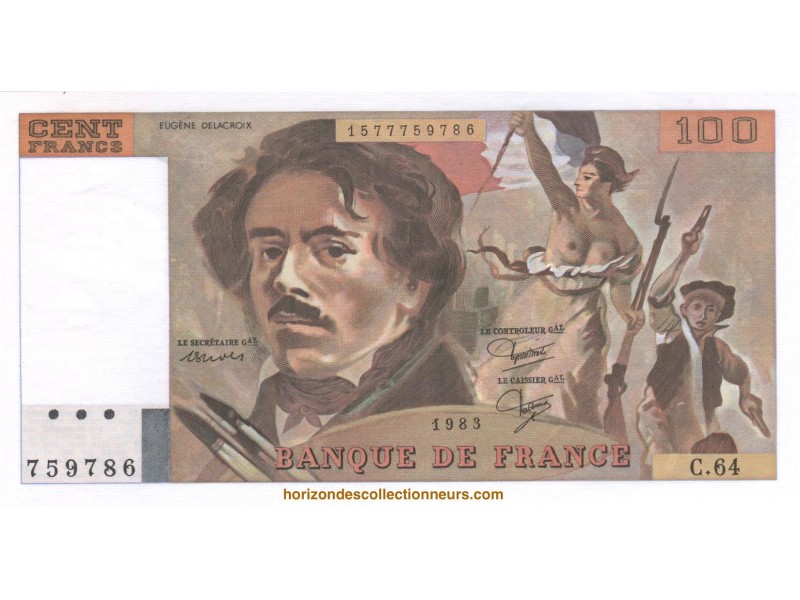 100 Francs DELACROIX 1983