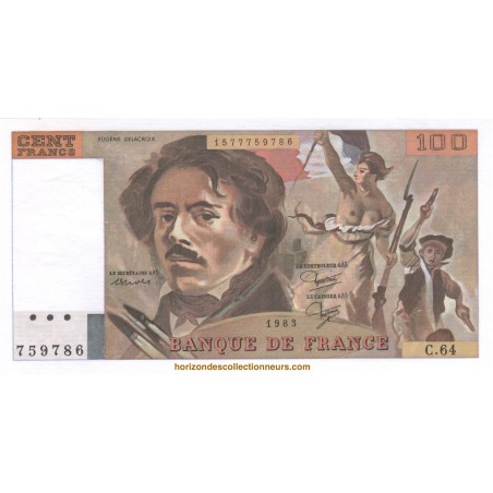 100 Francs DELACROIX 1983