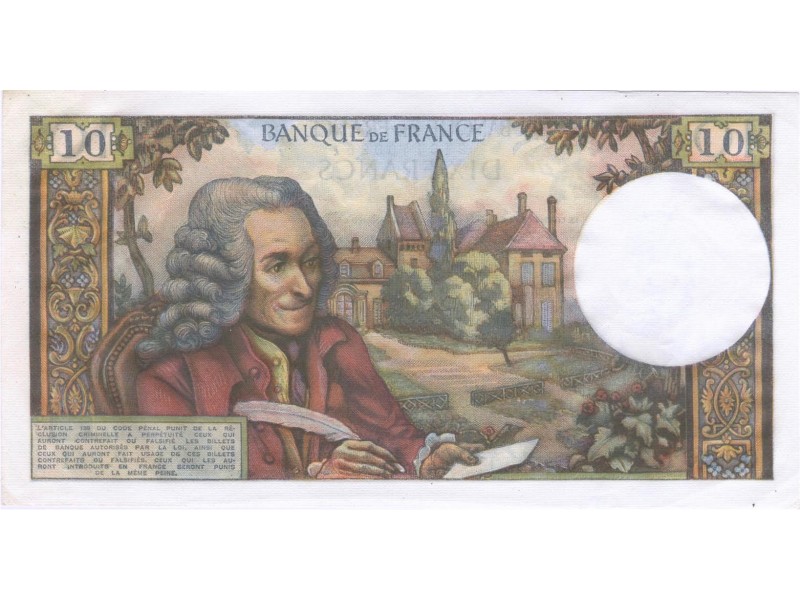 10 Francs Voltaire 1972