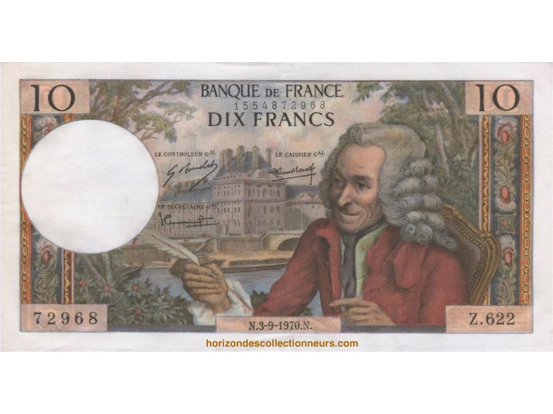 10 Francs Voltaire 1970