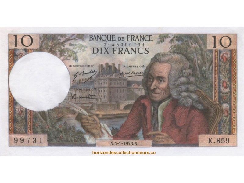 10 Francs Voltaire 1973