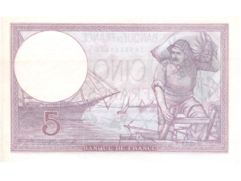 5 Francs VIOLET 1940