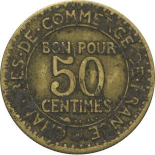 50 Centimes CHAMBRES DE COMMERCE 1925 Paris 2