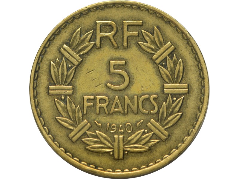 5 Francs LAVRILLIER 1940