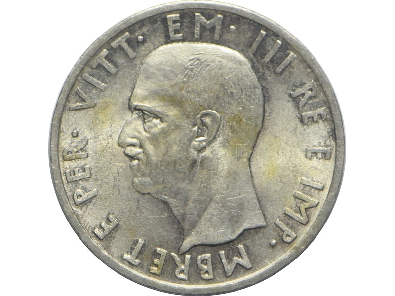5 Lek ALBANIE Victor-Emmanuel III 1939